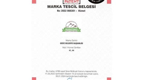 Murat Dağı Termal Kayak Merkezi marka tescil belgesi alındı